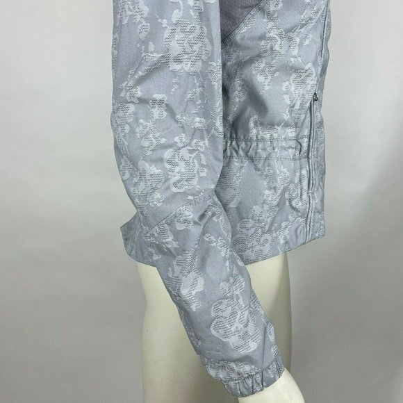 Lululemon Run Travel to Track Jacket Floral Jacquard Fossil Gray Lined Women 4 - Picture 5 of 12